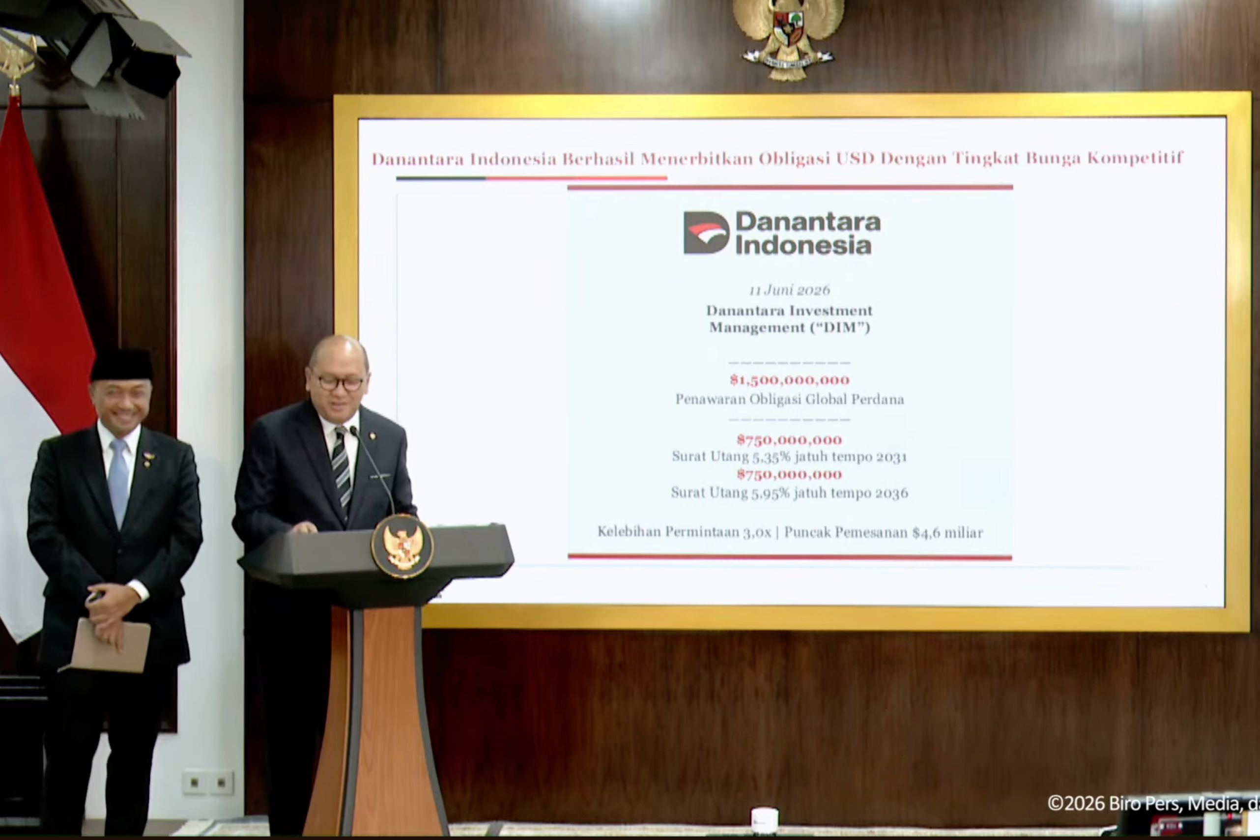 Mensesneg Prasetyo Hadi dan Menteri Investasi Rosan Roslani