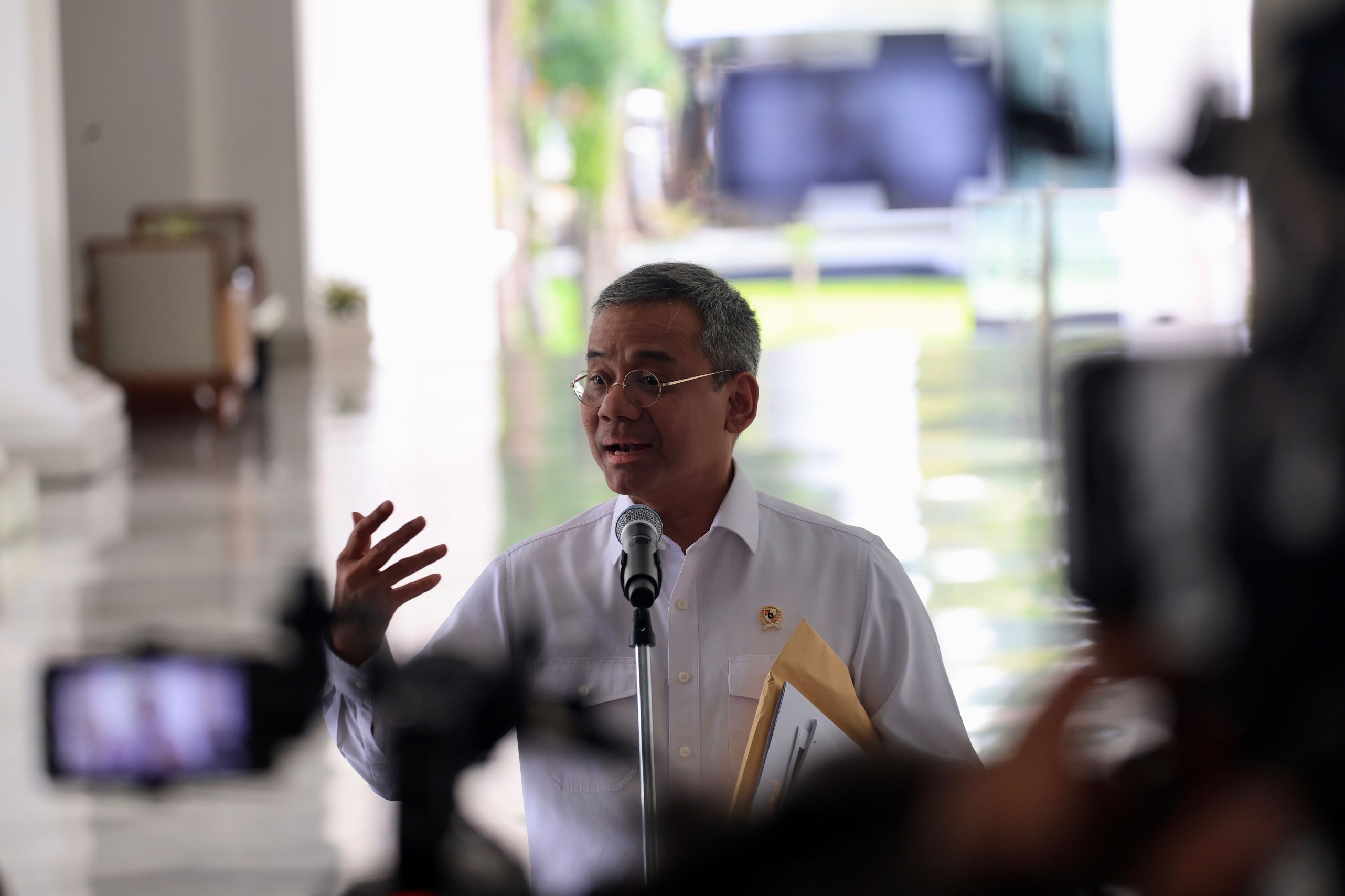 Menteri Keuangan Suahasil Nazara di Istana Negara