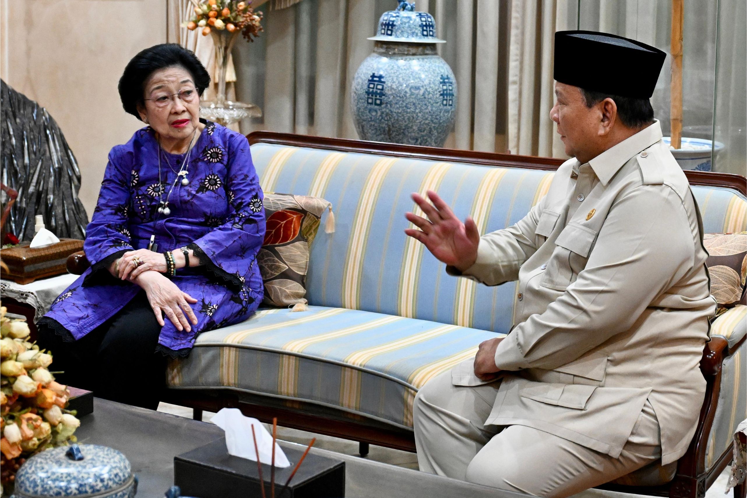 Presiden Prabowo Subianto dan Presiden ke-5 RI Megawati Soekarnoputri