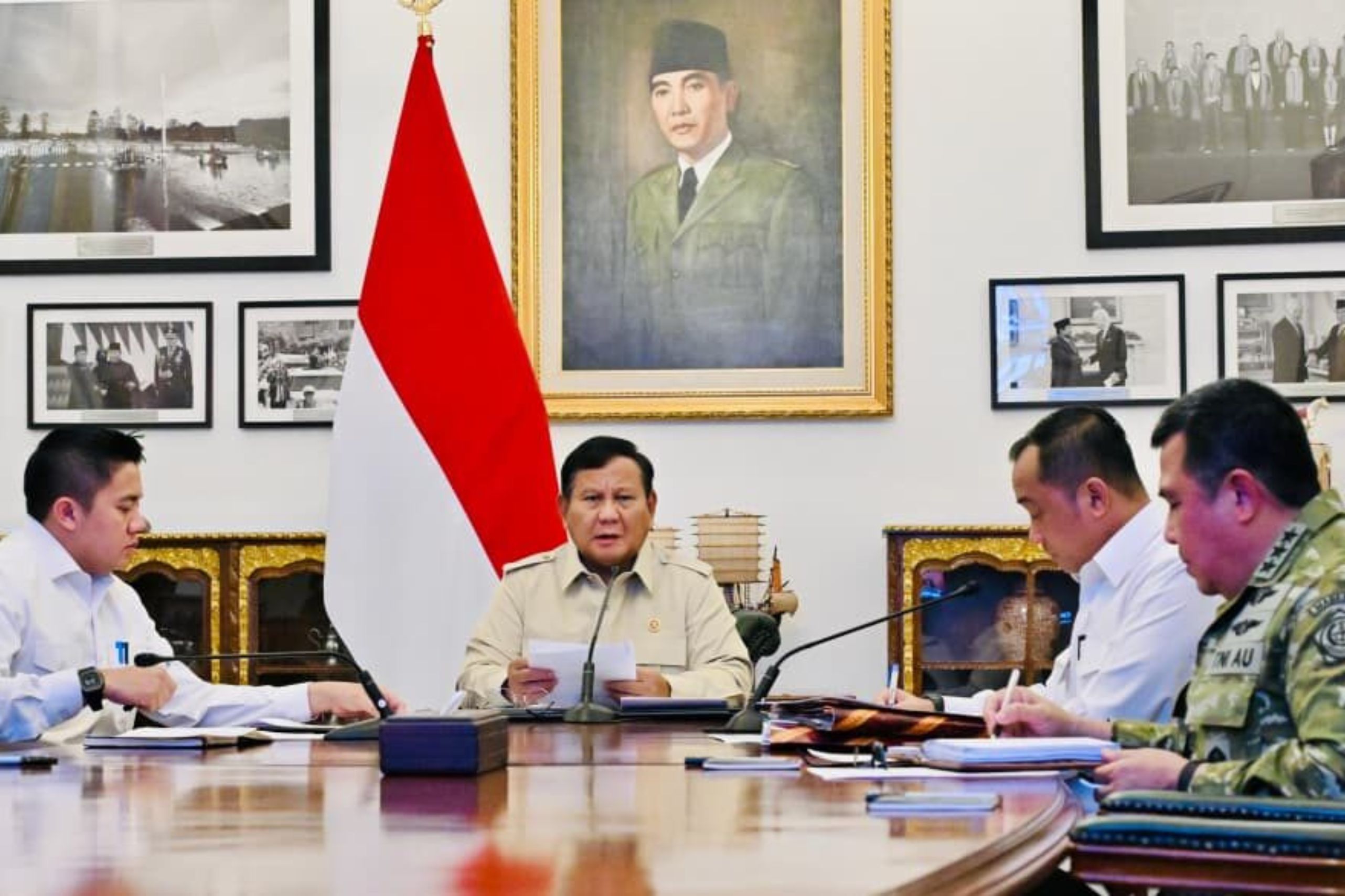 Presiden Prabowo Pimpin Ratas Penanggulangan Bencana