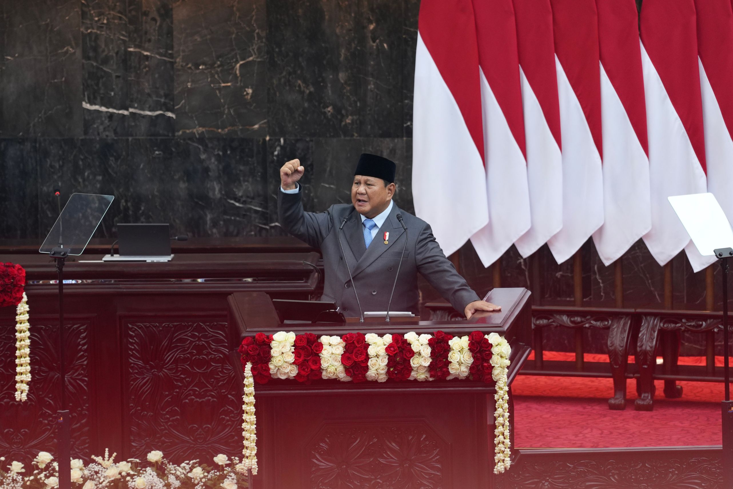 Presiden Prabowo Subianto di Gedung DPR (16/8)