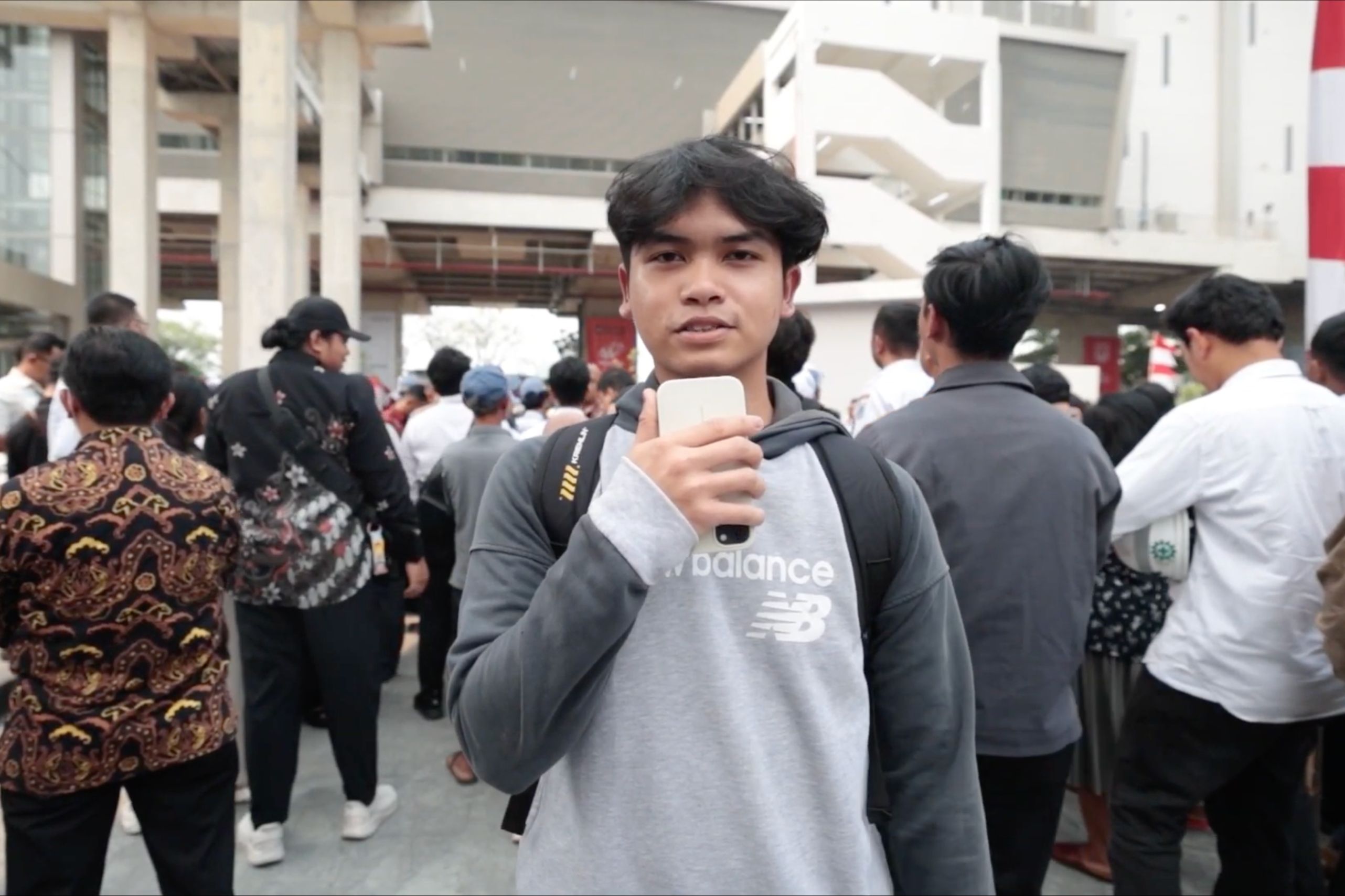 Jibran Novryan, Mahasiswa di Peresmian LRT