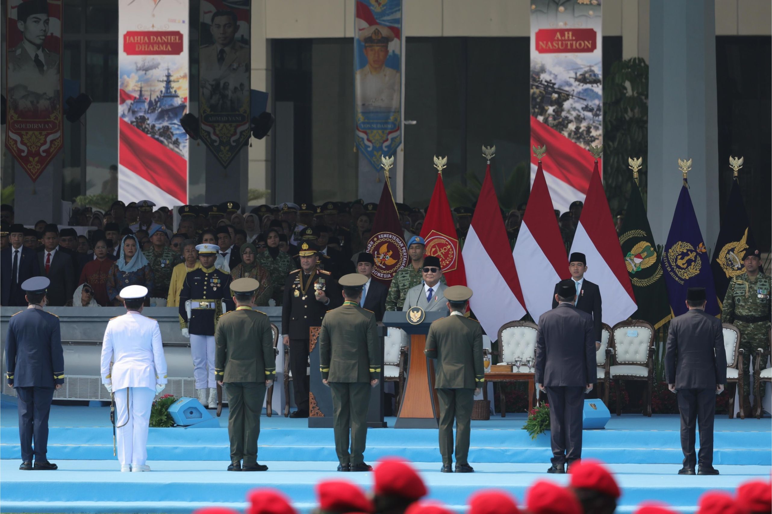 Presiden Prabowo Subianto di HUT TNI