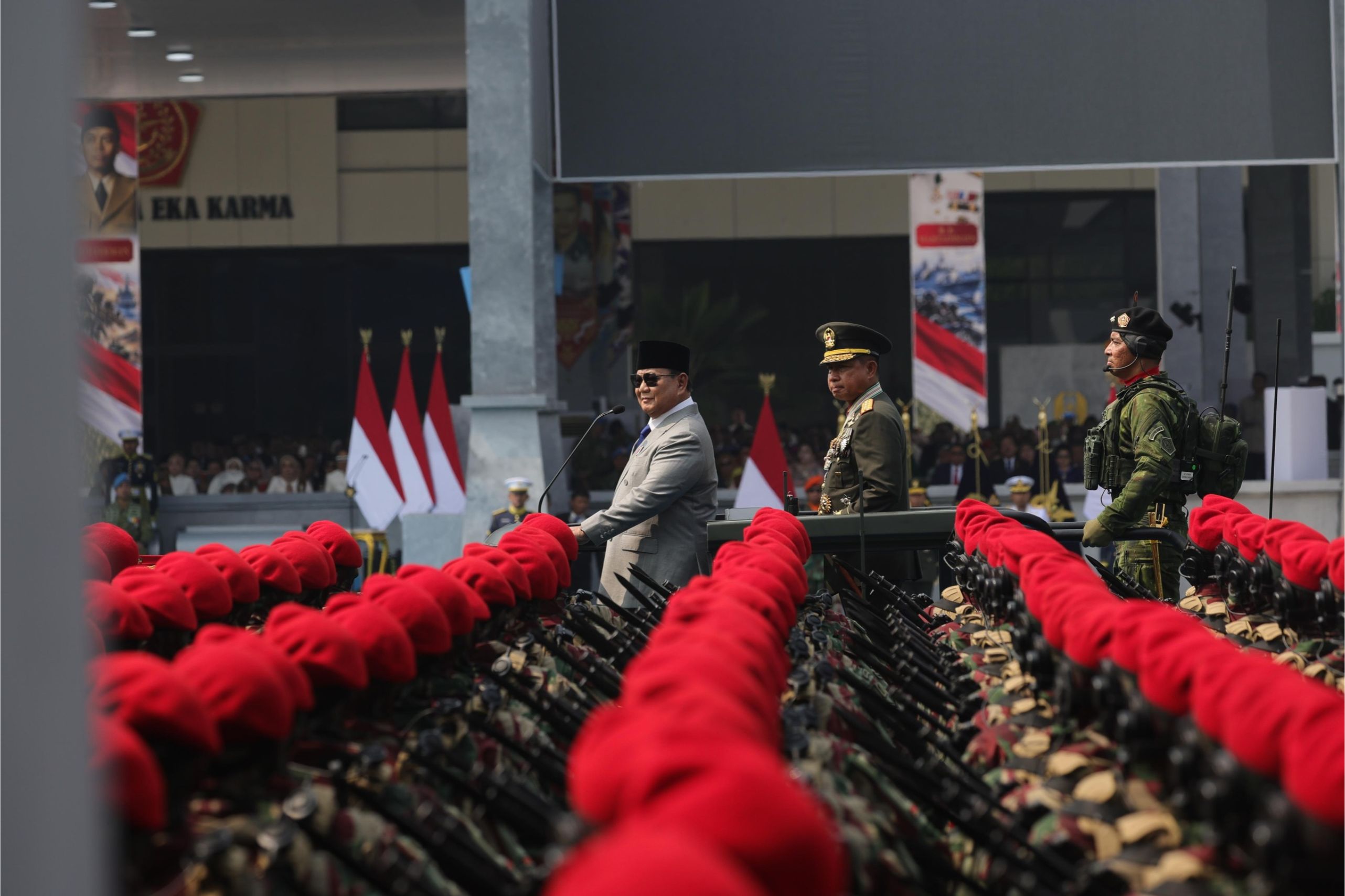 Presiden Prabowo Subianto di HUT TNI