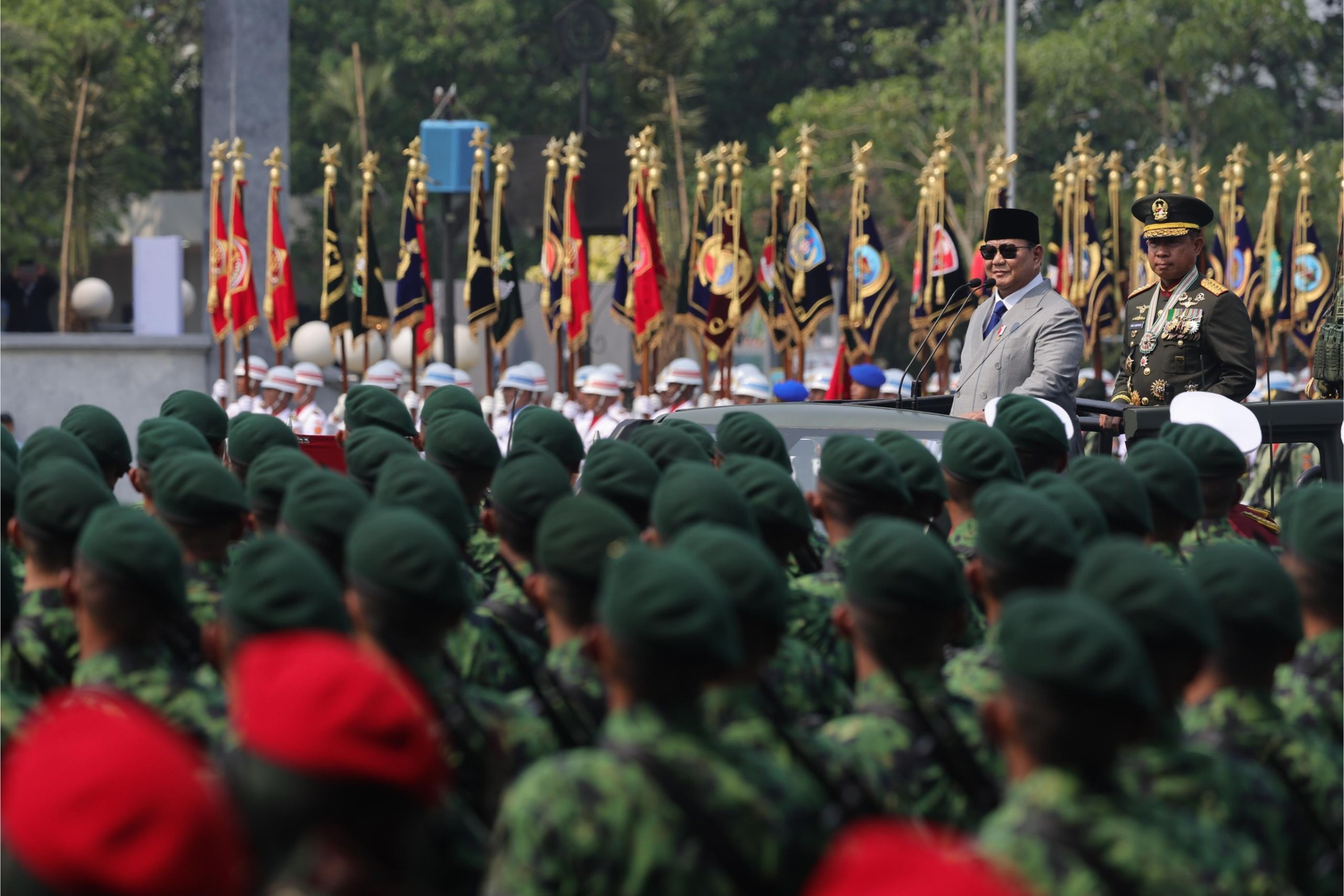 Presiden Prabowo Subianto di HUT TNI