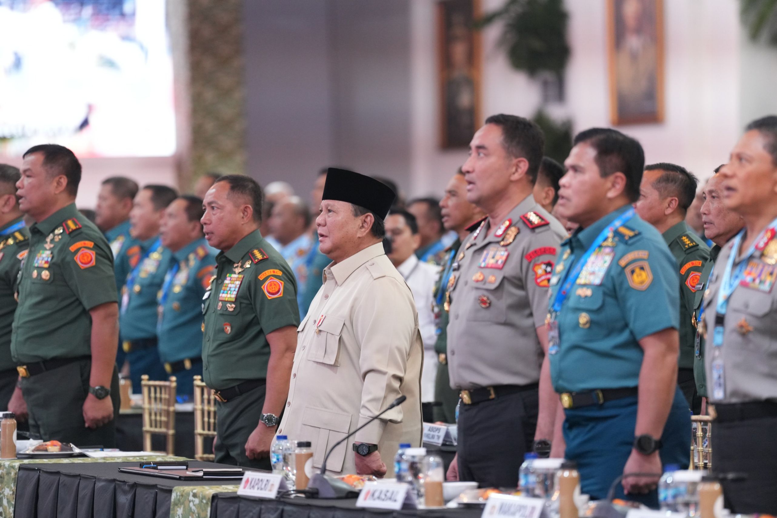 Presiden Prabowo Subianto Memberikan Taklimat bagi TNI/Polri