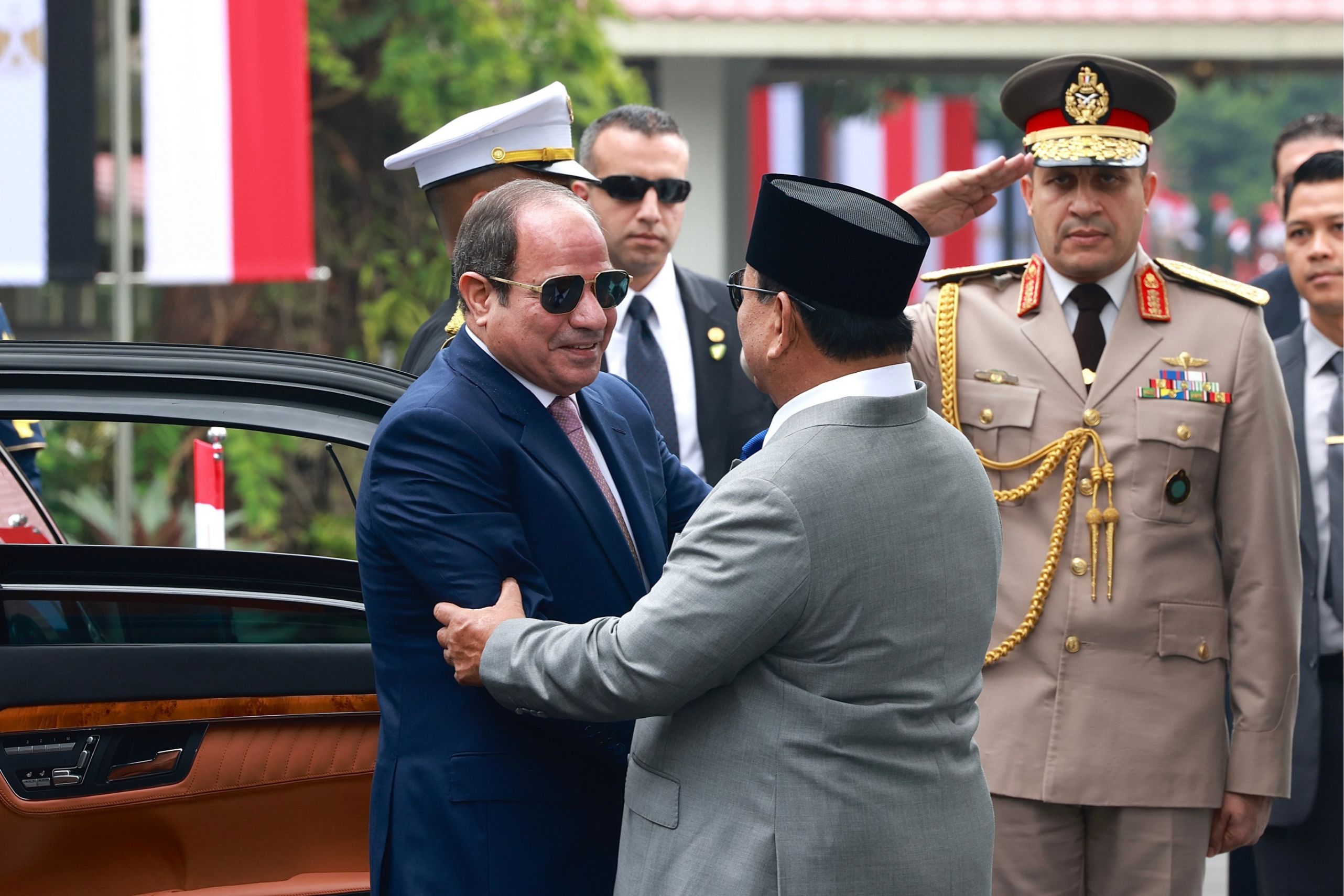 Presiden Prabowo Subianto dan Presiden Mesir Abdel Fattah El-Sisi