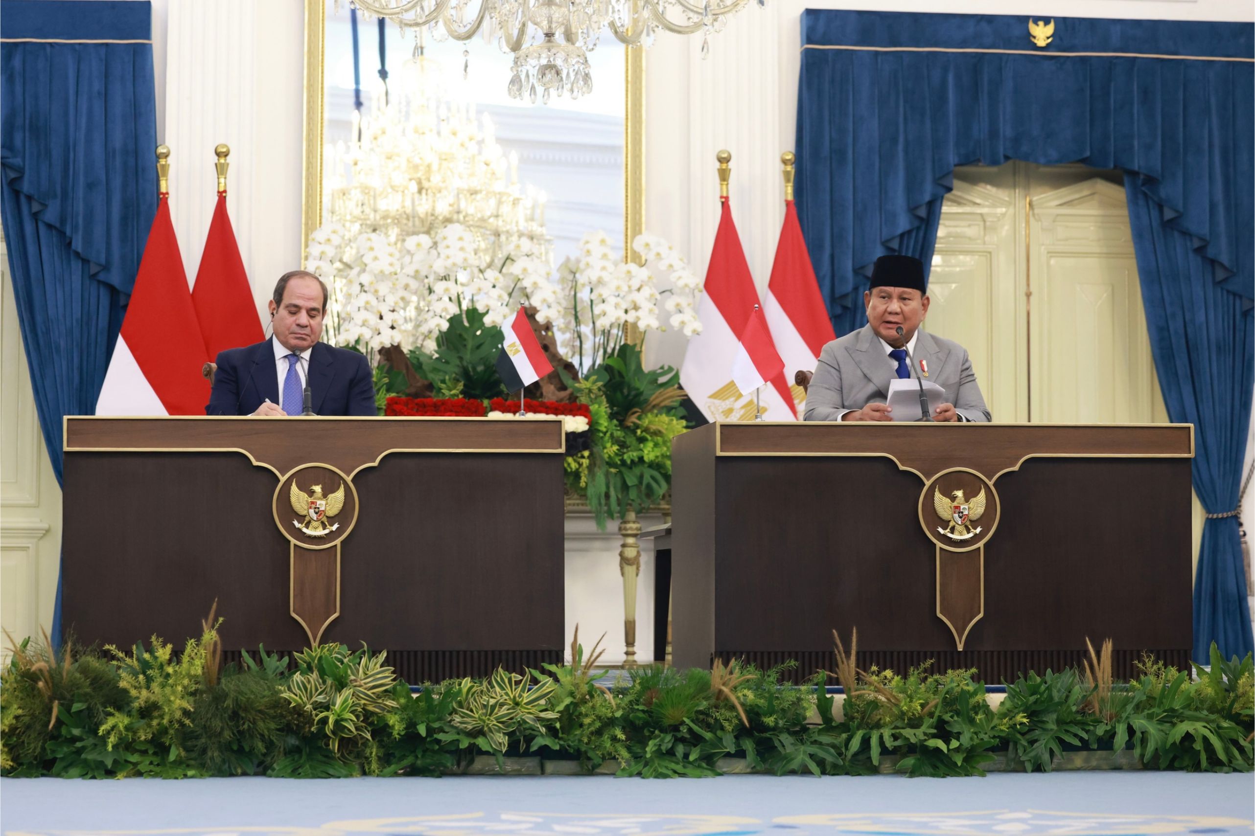 Presiden Prabowo Subianto dan Presiden Mesir